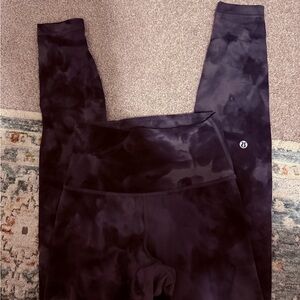 lululemon athletica Black Tie-Dye Leggings